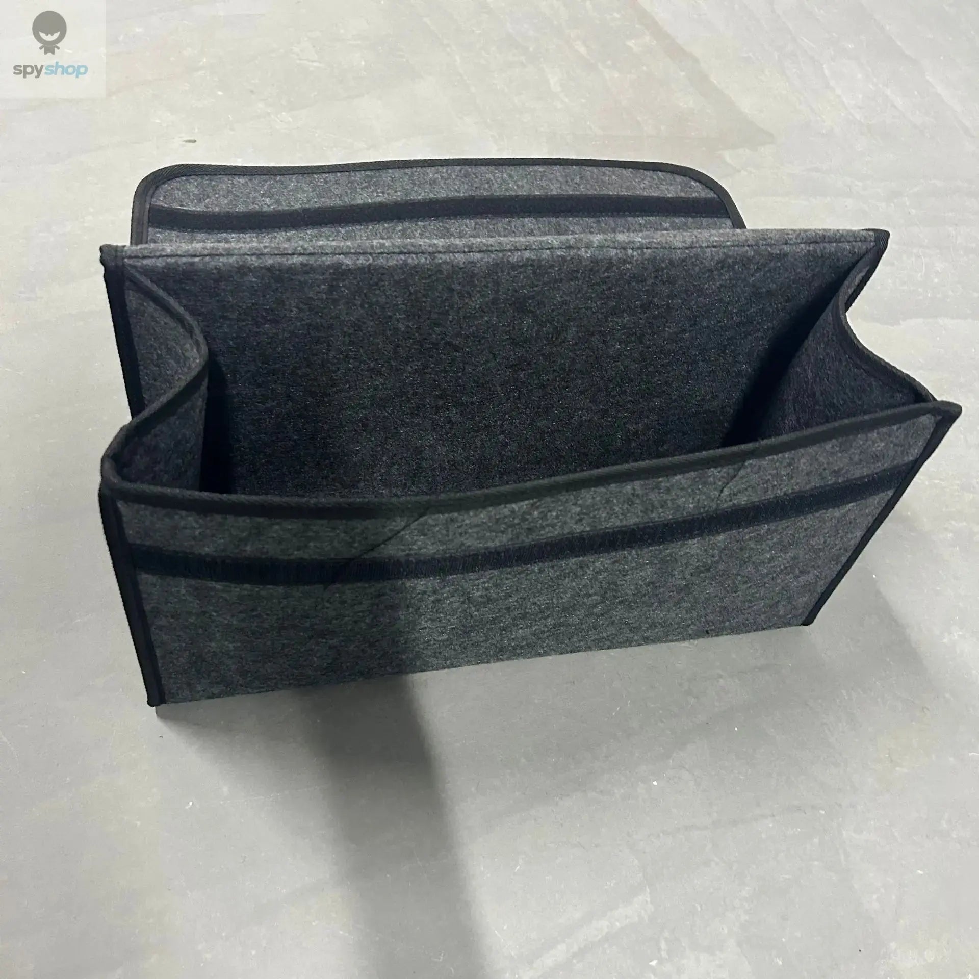 Gray Anti Slip Compartment Boot Storage Organizer Tool Car Storage Bag Car Trunk Organizer Soft Felt Storage Box Car Accessories