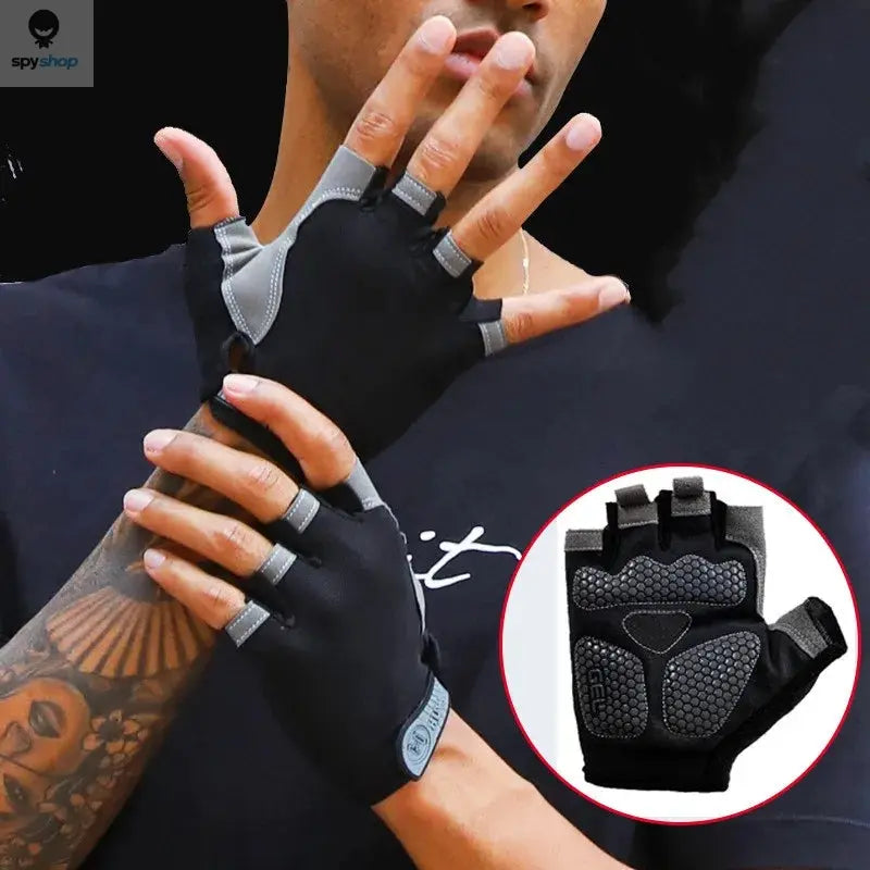Gym Gloves Fitness Training Fingerless Men Women Bodybuilding Exercise Sports Gloves for Cycling Bicycle Anti Slip Breathable Spy-shop.com