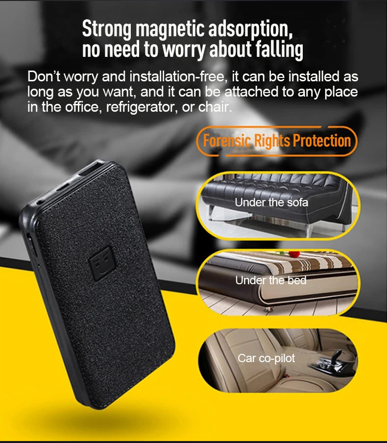 Digitalni diktafon 8-64GB s aktivacijom zvukom, skriveni, za snimanje na daljinu do 60 m, s magnetom, power bankom, MP3 i U-diskom