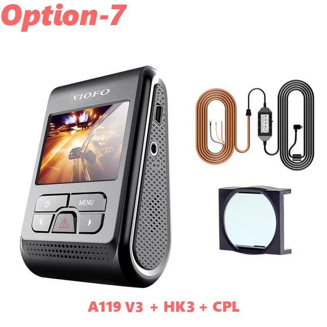 VIOFO A119 V3 2K Quad HD Dash Cam with Night Vision & Parking Mode