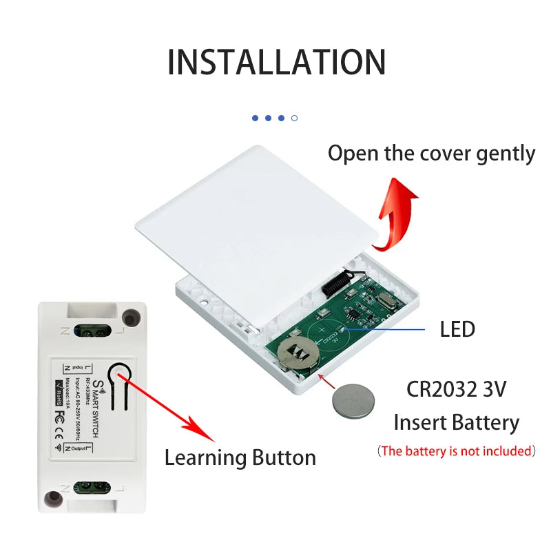 433MHz Wireless Relay and Wall Switch - Options