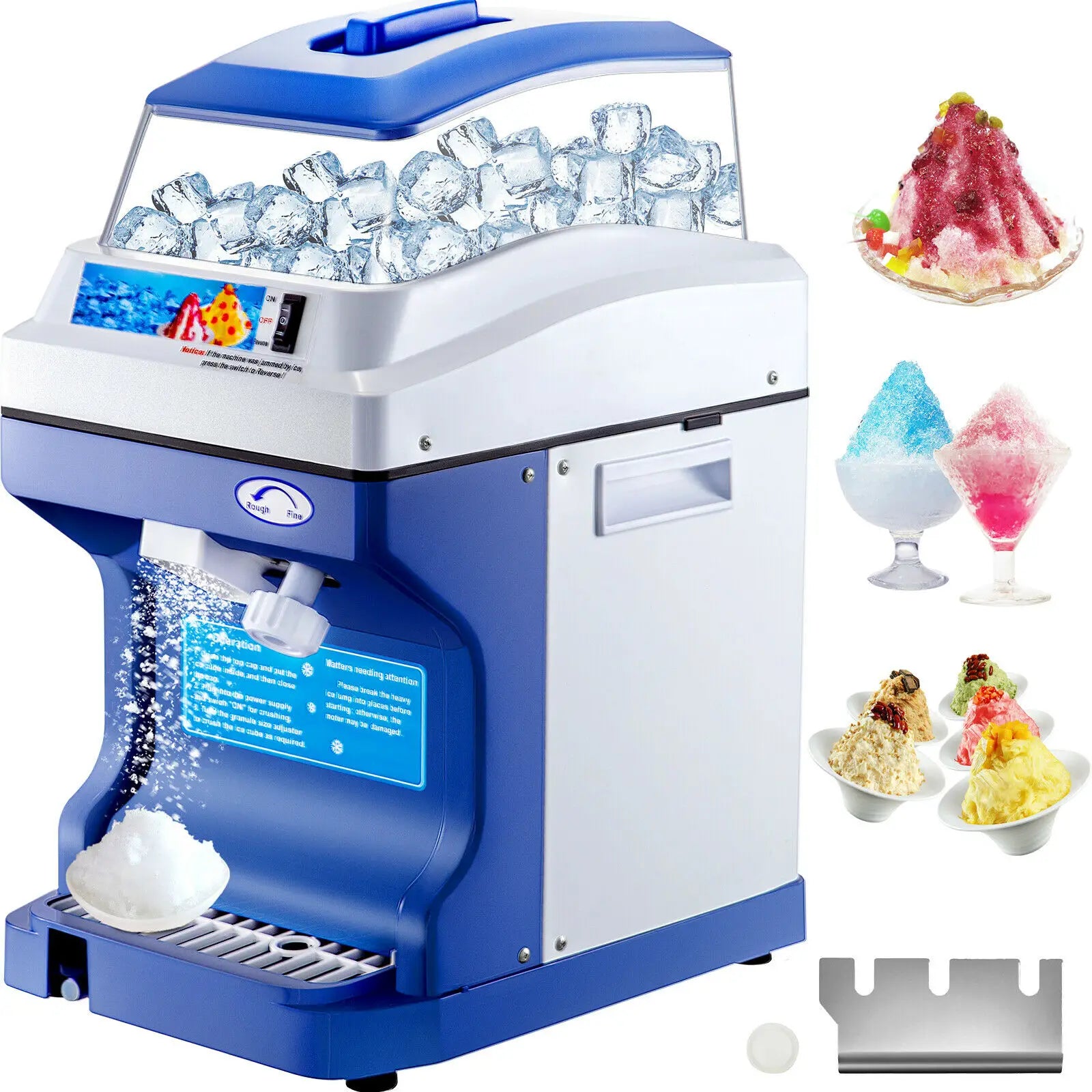 Electric Ice Shaver Machine with Adjustable Ice Fineness
