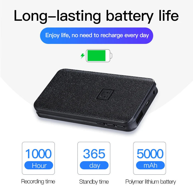 Digitalni diktafon 8-64GB s aktivacijom zvukom, skriveni, za snimanje na daljinu do 60 m, s magnetom, power bankom, MP3 i U-diskom