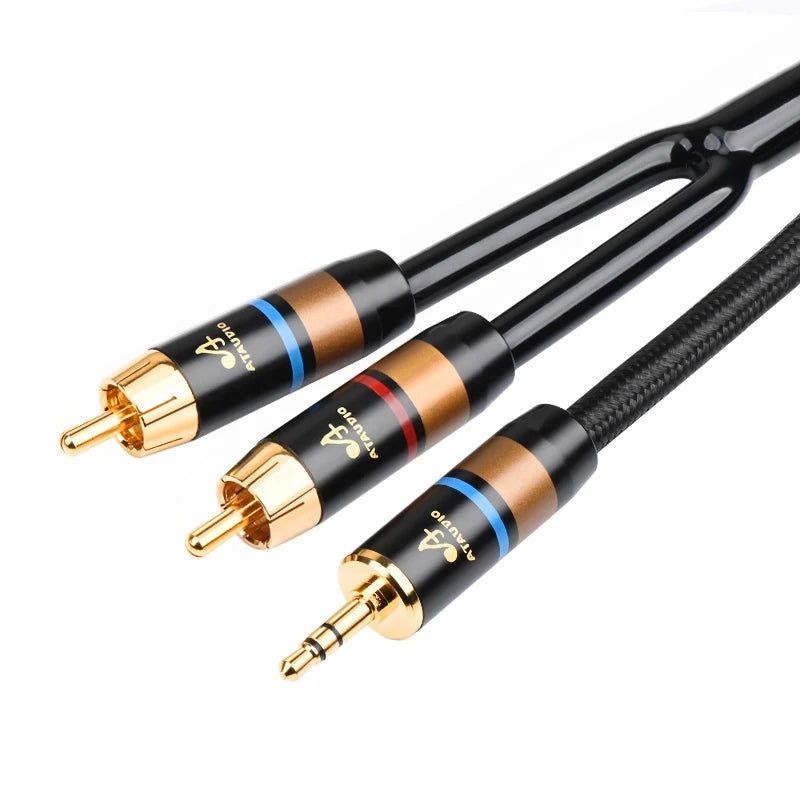 3.5 mm Stereo to Dual RCA Audio Lead
