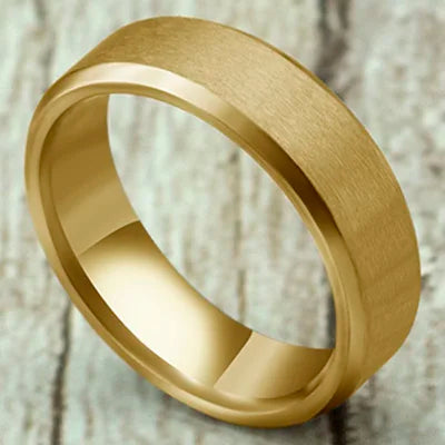 Men's Titanium Steel Ring – Classic Black Wedding Band