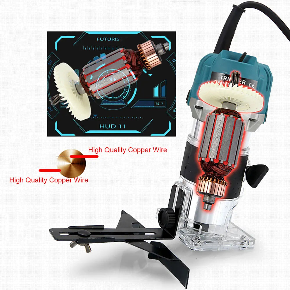 800W Wood Router Machine – High‑Speed Woodworking Trimmer