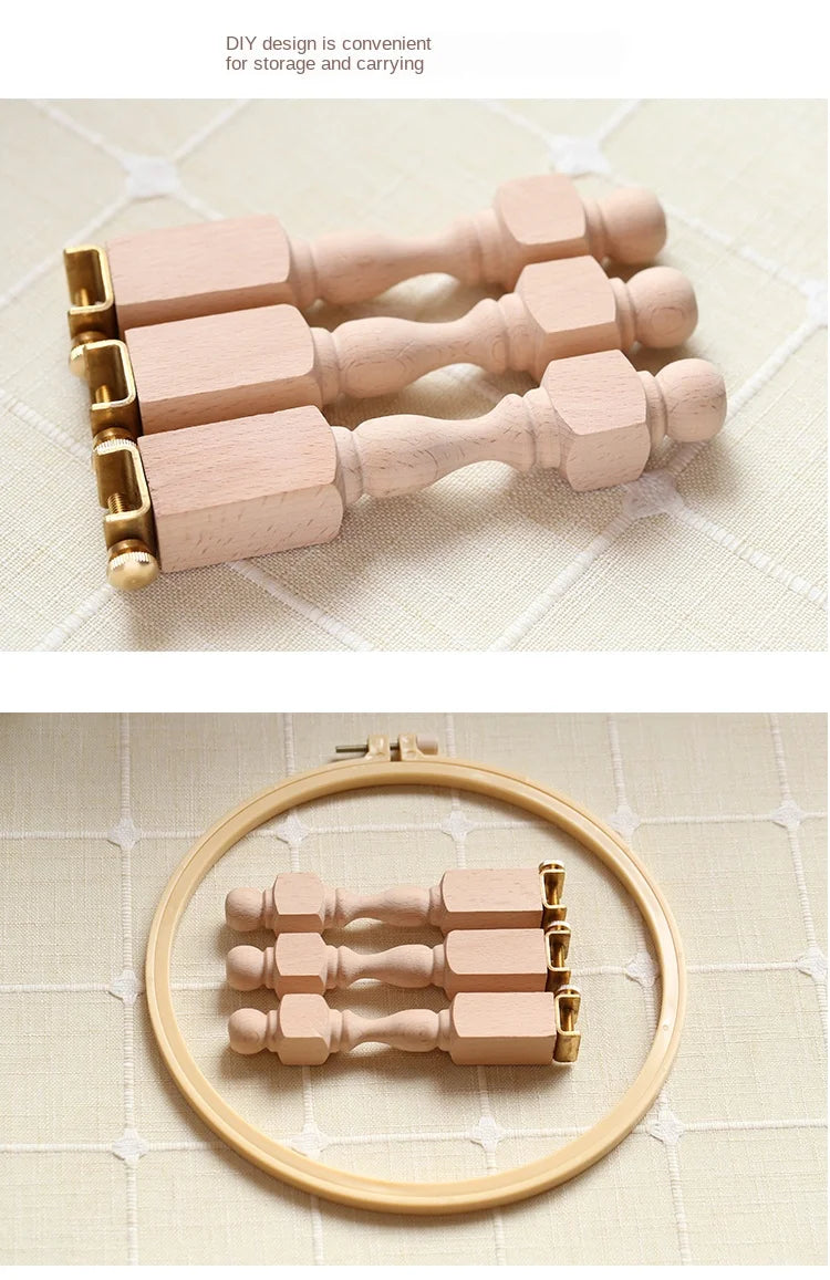 Stand in legno per cerchio ricamo e accessori
