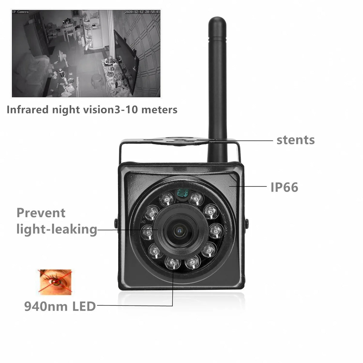 Bird Box Camera Kit with Audio, Night Vision, Waterproof Outdoor IP Camera