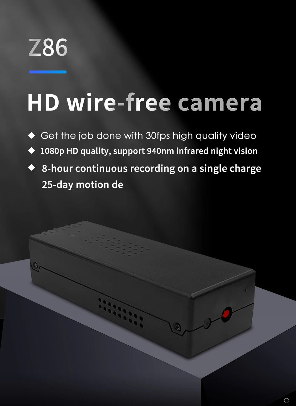 Z86 Car Video Recorder 1080P WiFi AP Life Lens through Glass Super Low Lux Mini DVR CCTV for X-Box Parking Monitoring wholesale