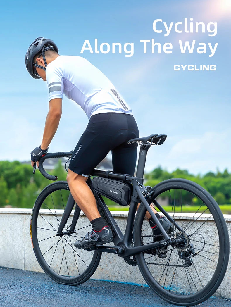 Hard Shell Bicycle Top Tube Bag 1.5L Waterproof