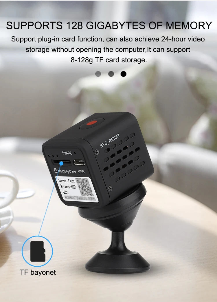 Cameră Mini X6S 1080P WiFi Recorder cu Viziune Nocturnă