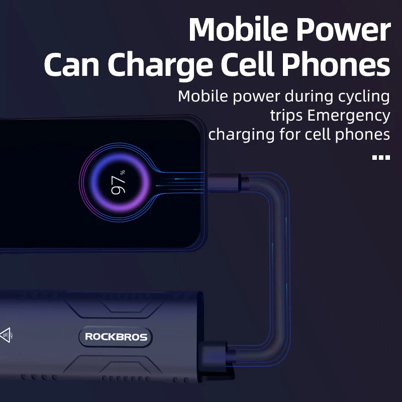 850LM Cykellygte Forlygte 10000mAh USB Genopladelig Forlygte