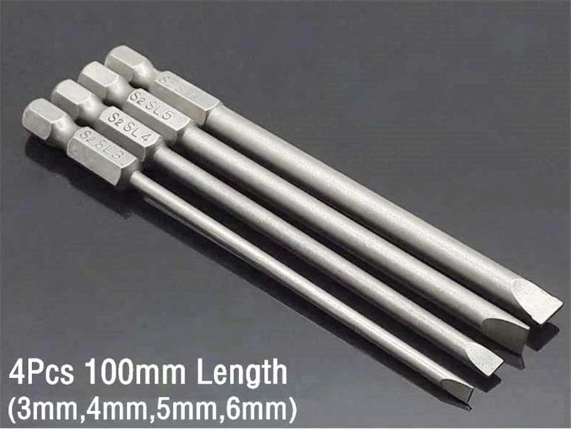 Ten-Piece 100mm Magnetic Slotted and Phillips Bit Set