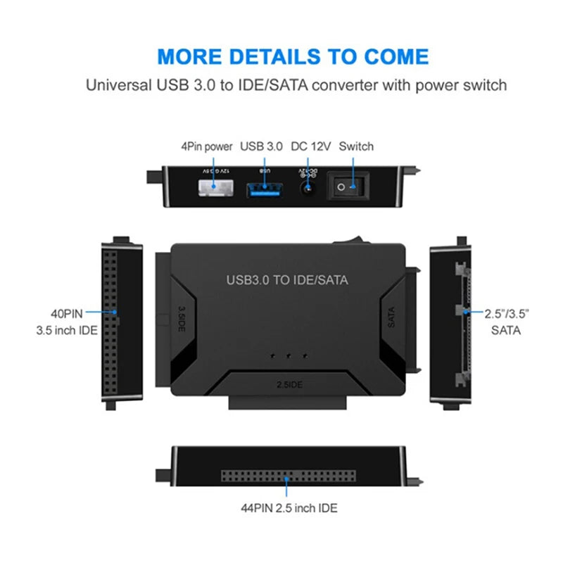 Adapter USB 3.0 do dysków SATA i IDE