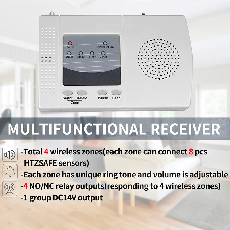 Solar Wireless Beam Sensor Driveway Alarm System