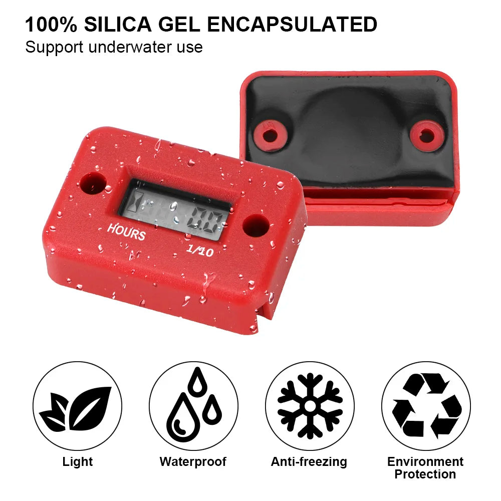Tachometer 100-30000 RPM Meter Gauge Digital Tach Hour Tester Motorcycle Accessories for ATV Lawn Mower 2/4 Stroke Electric Saw