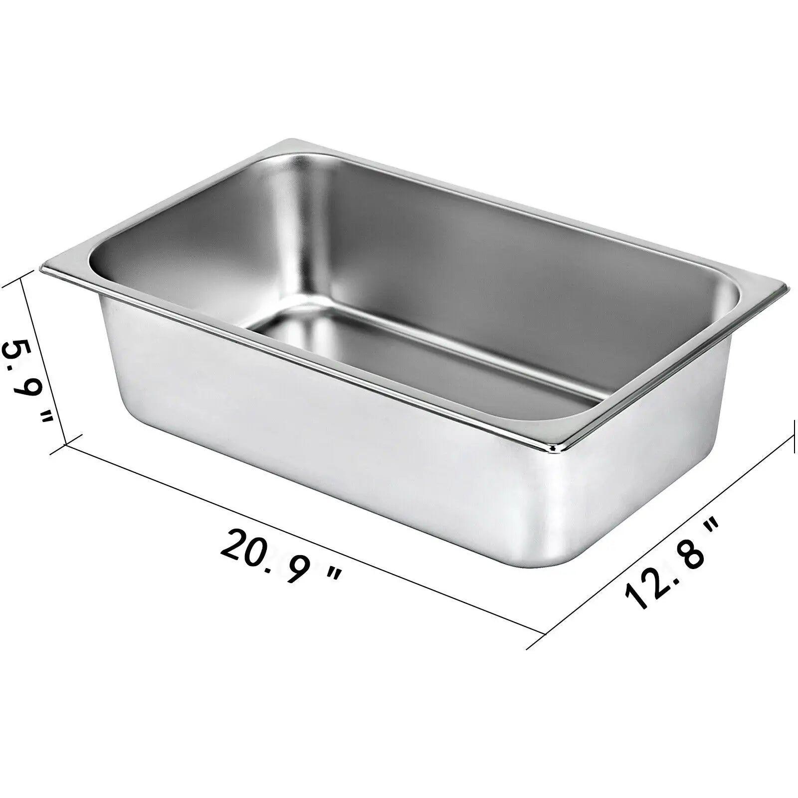 Stainless Steel Steam Table Pans Set with Lids for Catering & Food Service