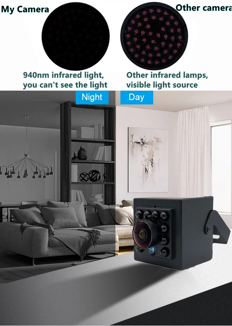 8MP PoE 4K DomeCamera met microfoon en Onzichtbaar IR Nachtzicht