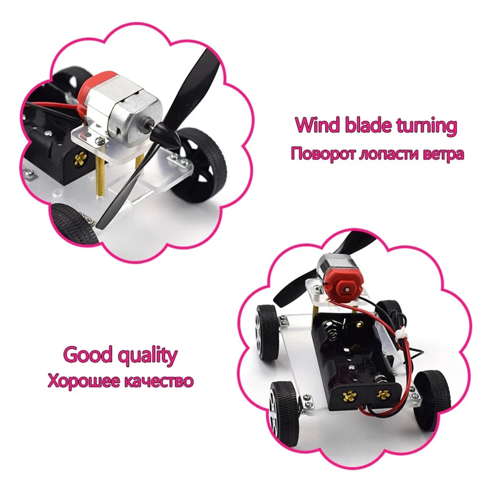 مجموعة إلكترونية للطاقة Wind Power DIY لعبة تعليمية علمية للأطفال تجربة ابتكار مدرسة لعبة