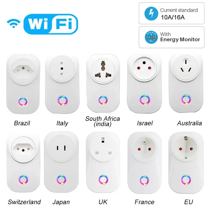 Wi-Fi Smart Plug with Energy Monitoring - Plug Options