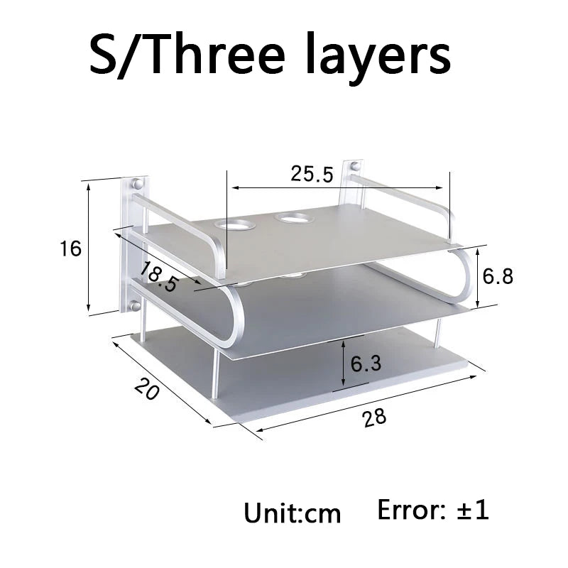 Metal Wall Shelves for Routers and TV Boxes