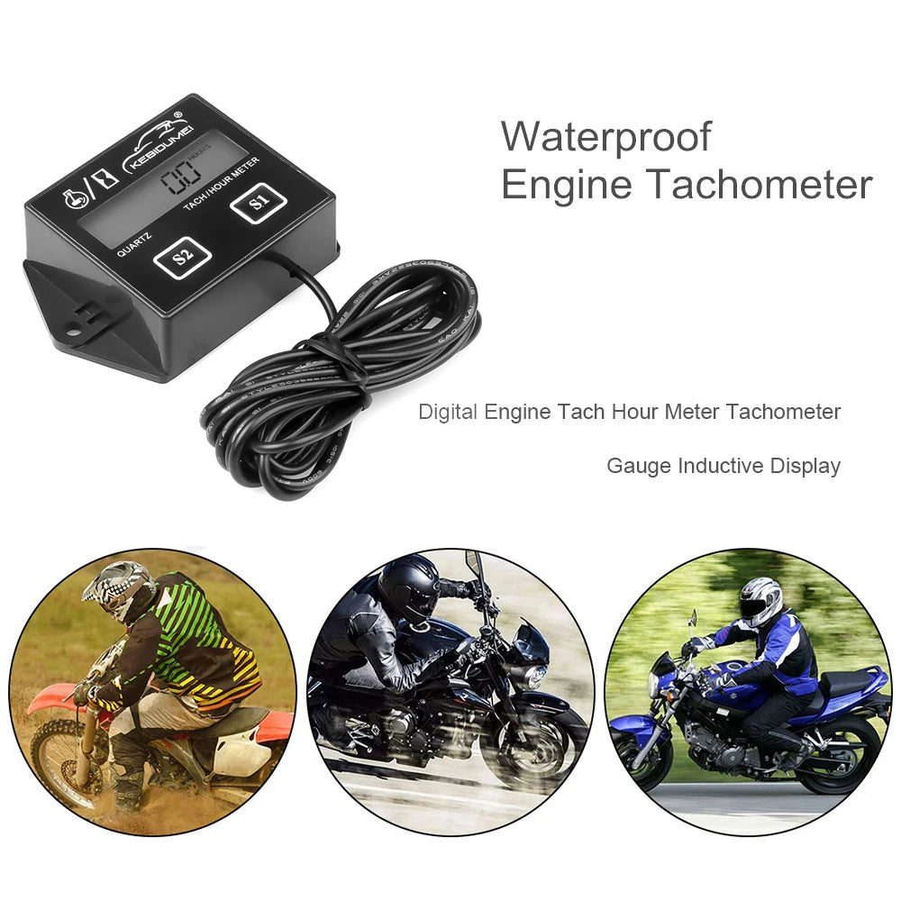 Inductive Engine Tachometer and Hour Meter