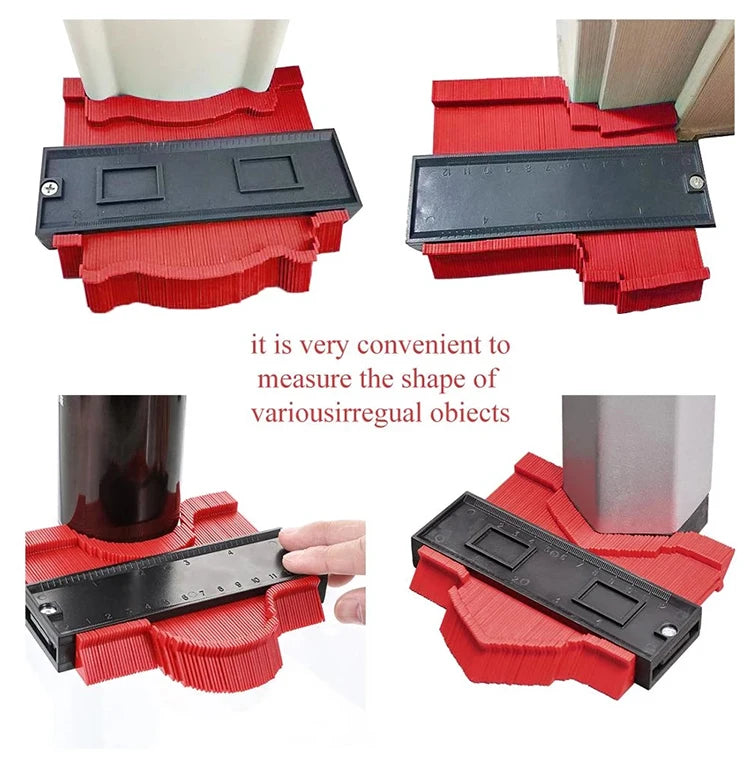 Profile Contour Gauge line Copier Ruler Cutting template Construction Woodworking Measuring instrument ceramic Tiling tiles tool