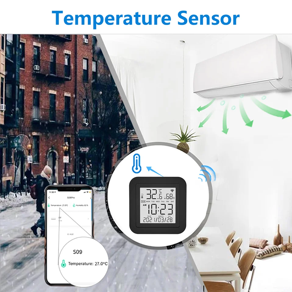 Tuya Wi-Fi IR Controller with Temperature and Humidity Display