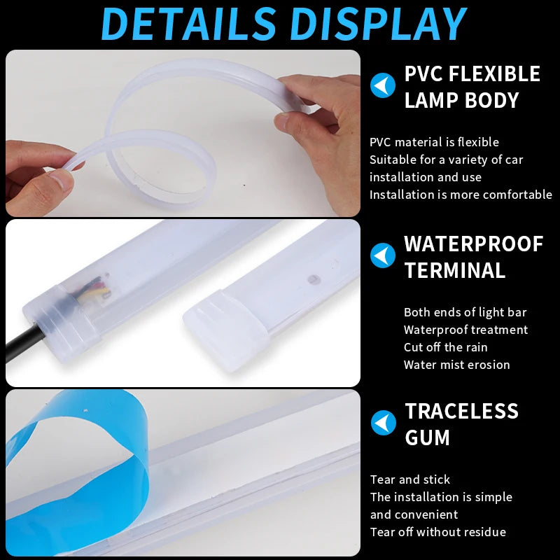 LED světelné pásky 12 V, flexibilní, dvojice