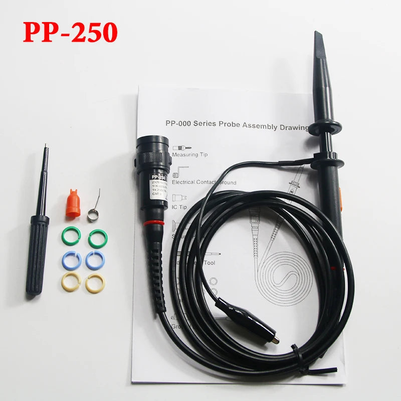 Sonda de osciloscopio Hantek serie PP, 60–250 MHz