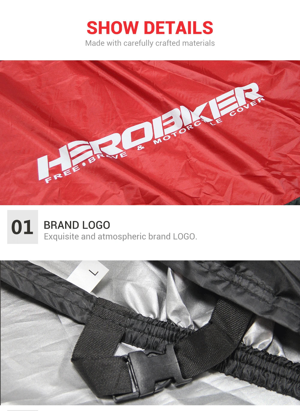 Motorcycle Cover Waterproof Moto Rain Cover Dustproof UV Protective Outdoor Indoor Motocross Scooter Motorbike Cover All Season