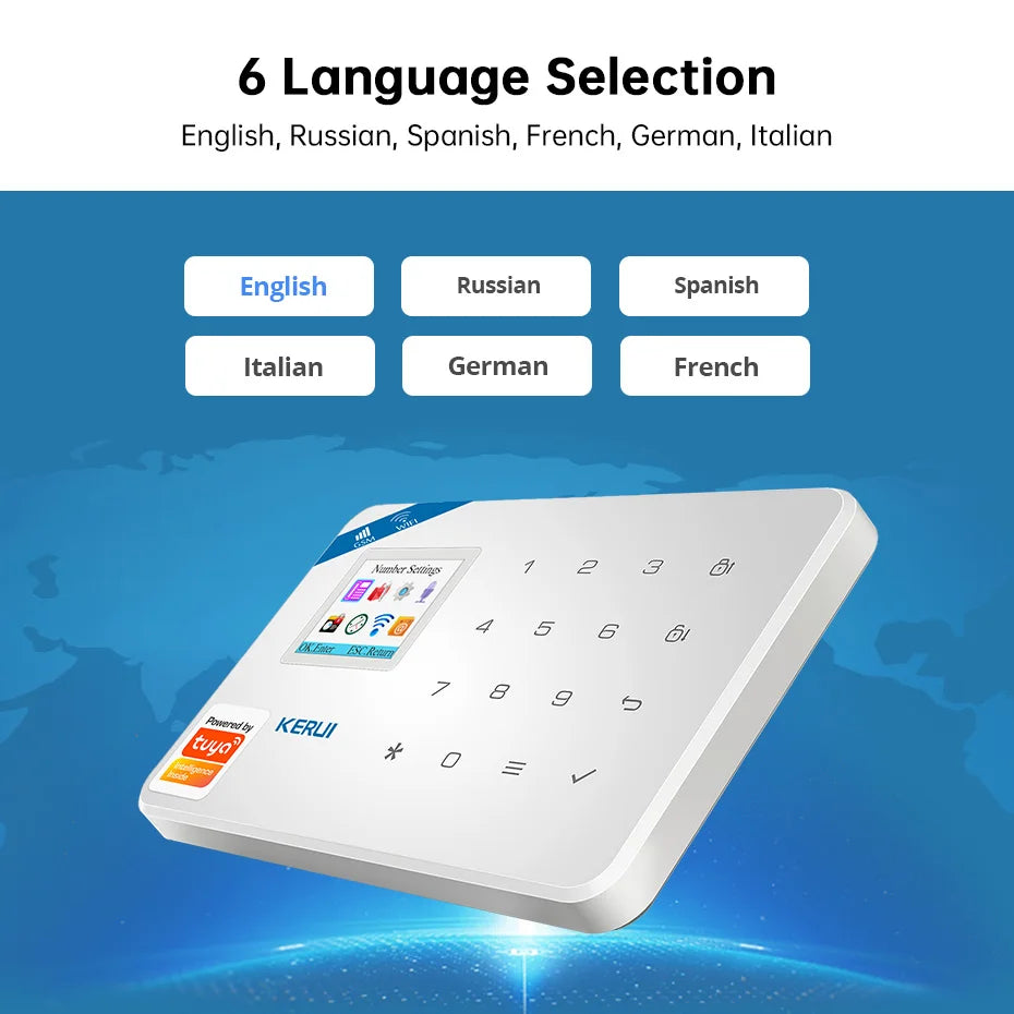 KERUI W181 Wireless WIFI Alarm System Door Sensor Phone APP Remote Control Smart Home Burglar Security Alarm Works with Tuya