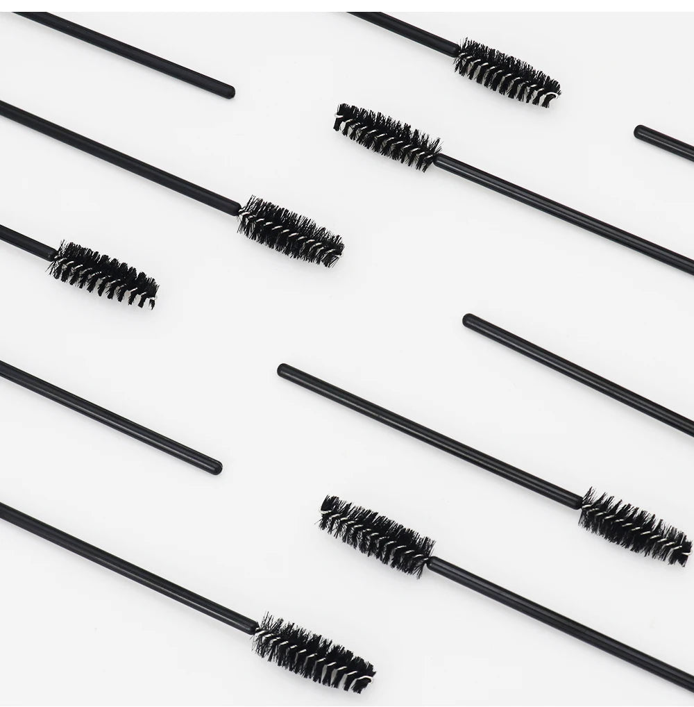 ANNAFRIS 50Pcs Disposable Eyelash Brush Soft Head Crystal Eyebrow Brush Lash Extension Brush Mascara Wand Makeup Tool