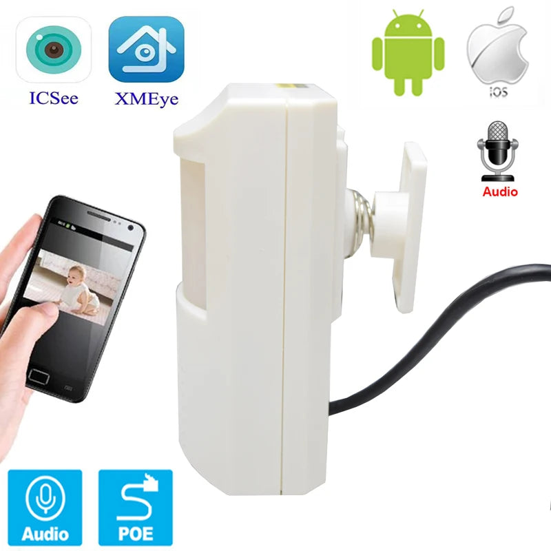 Audio POE Miniaturowa Kamera IP z Nocnym Widzeniem