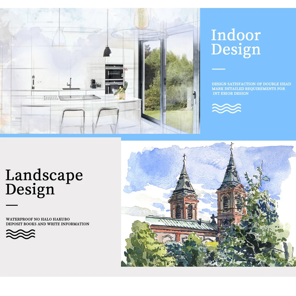 Watercolor Art Markers Brush Pen Dual Tip Fineliner Drawing for Calligraphy Painting 12/48/60/72/100/132 Colors Set Art Supplies