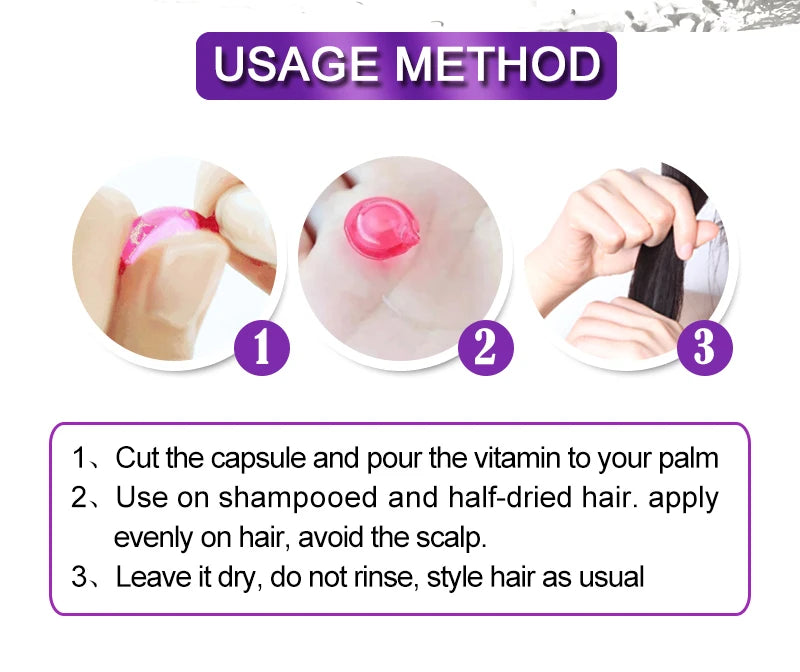 Sevich Selymesen Simító Hajvitamin Kapszula Keratin Komplex Olaj Hajápoló Sérült Haj Javító Szérum Hajhullás Elleni Marokkói Hajolaj