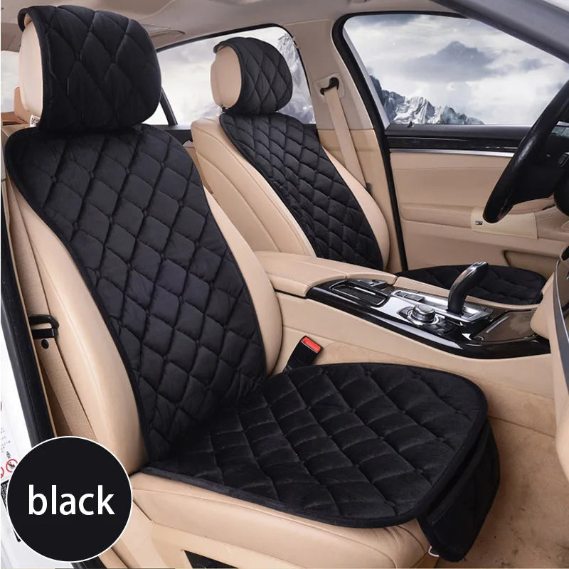 SEAMETAL Plush Car Seat Cover 4-Season Breathable Auto Seat Cushion Anti-Slip Breathable Universal for Sedan Suv Truck Van