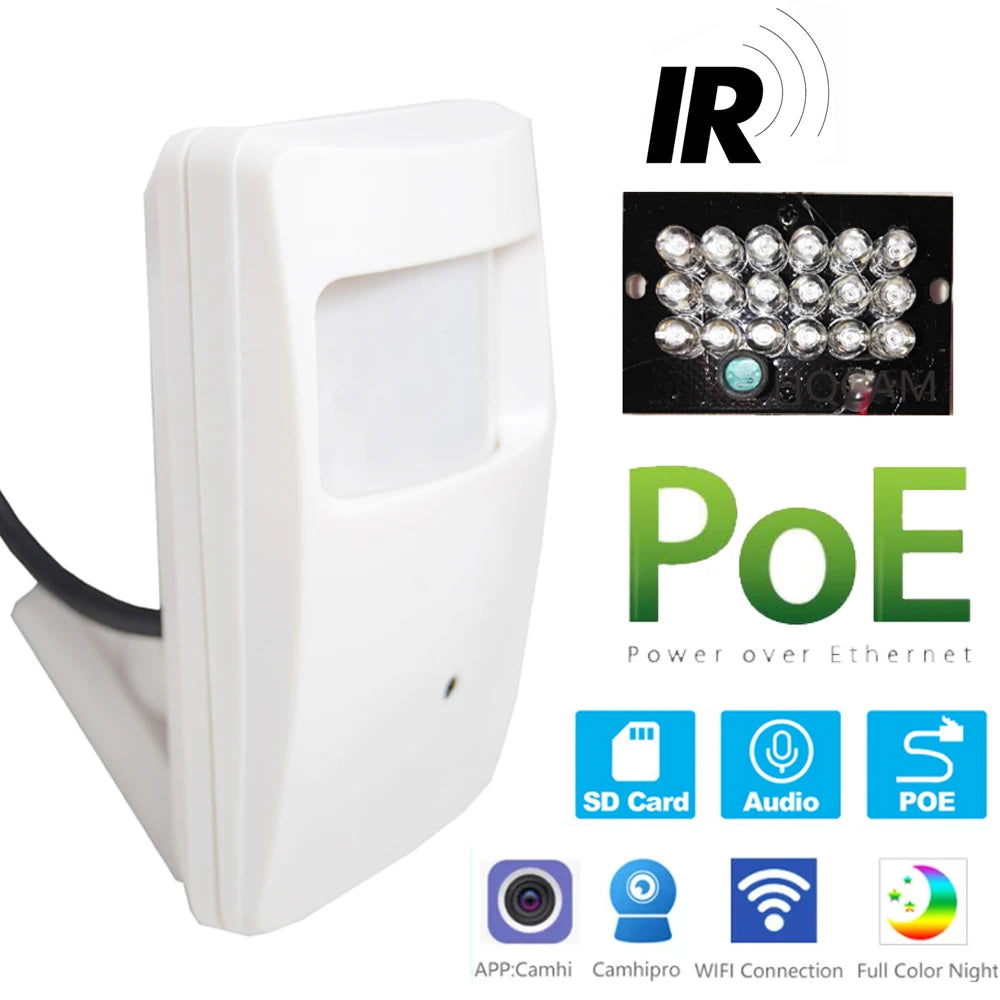 POE 3MP PIR IP-kamera med 940nm natkig
