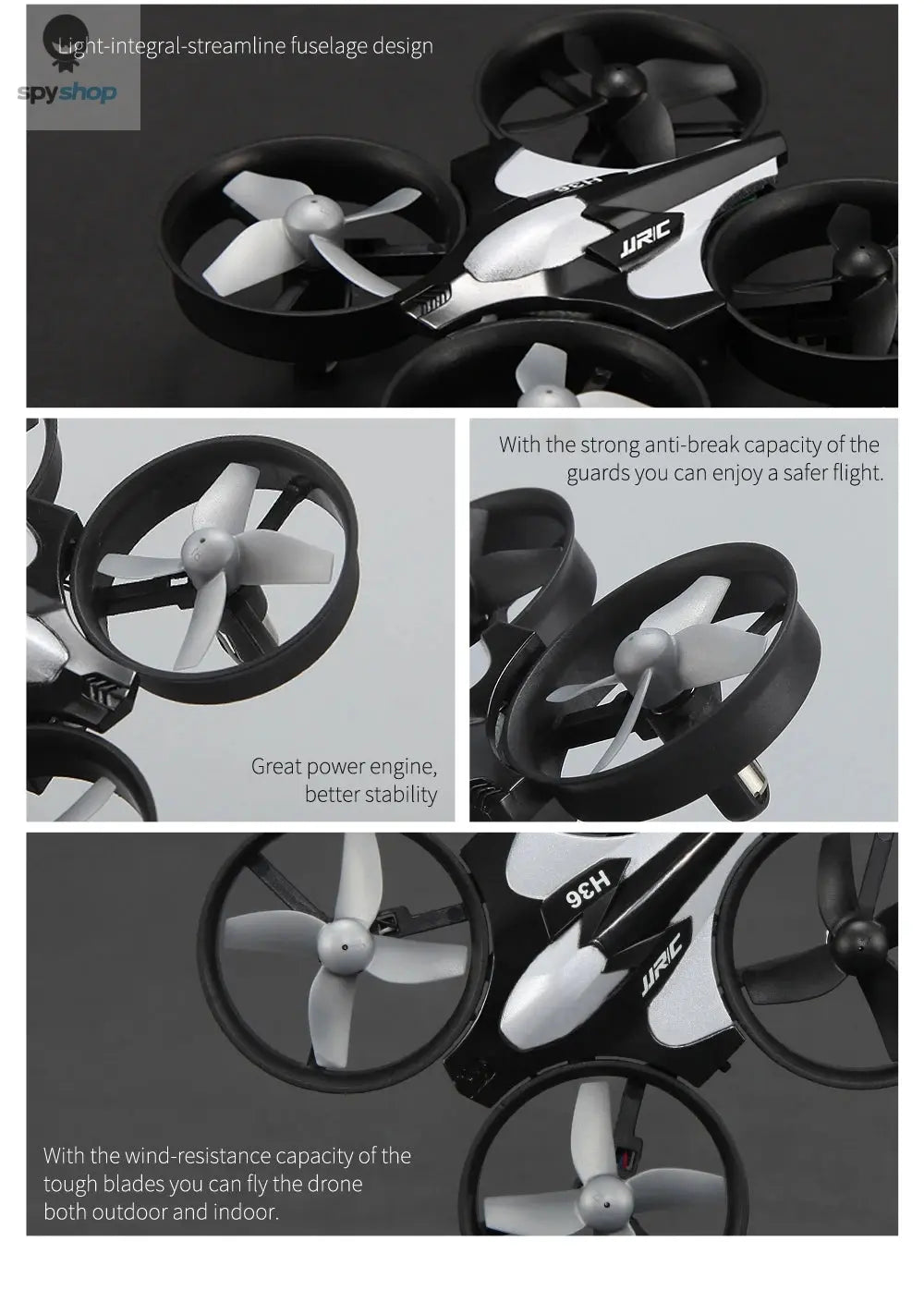 H36 Mini Drone 6-Axis Headless FPV Drones Pocket Remote Control Helicopter Plane RC Dron Quadcopter Toys Christmas Gift for Kids