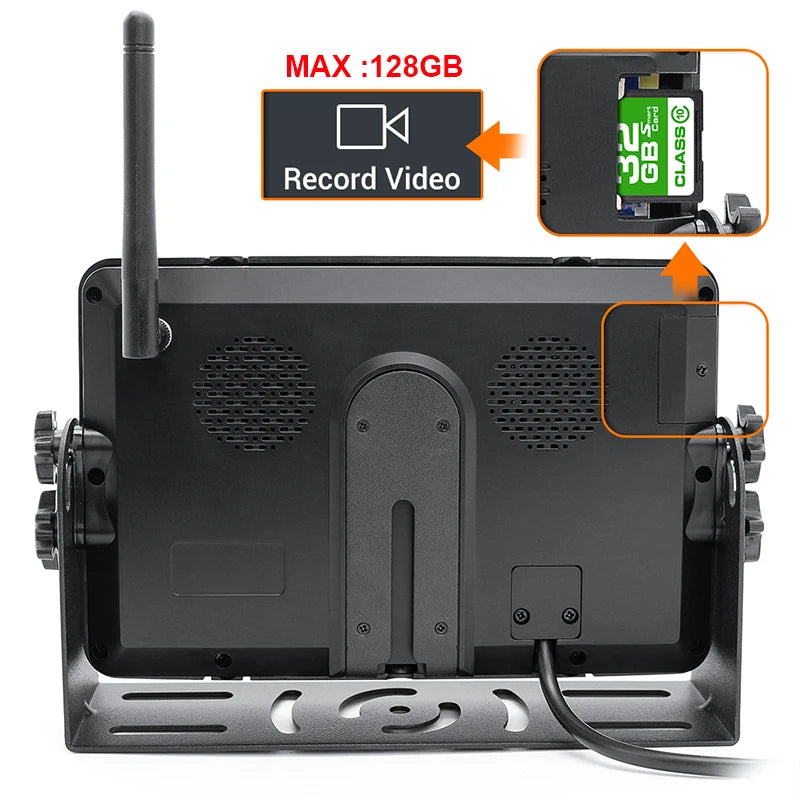 Monitor DVR de Caminhão Sem Fios GreenYi 1280x720 Alta Definição AHD 7" Visão Noturna Gravador de Ré Câmera Wifi para Autocarro e Carro