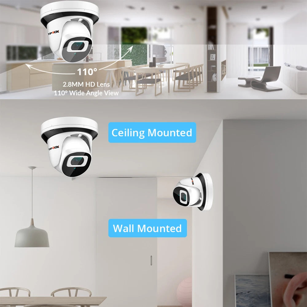 4MP WiFi vnútorná bezpečnostná kamera s nočným videním a upozorneniami na pohyb