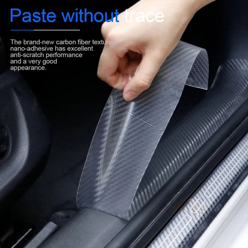 SEAMETAL Car Protective Film Sticker Carbon Fiber Door Sill Anti Sratch Protector Universal for Bumper Trunk Threshold