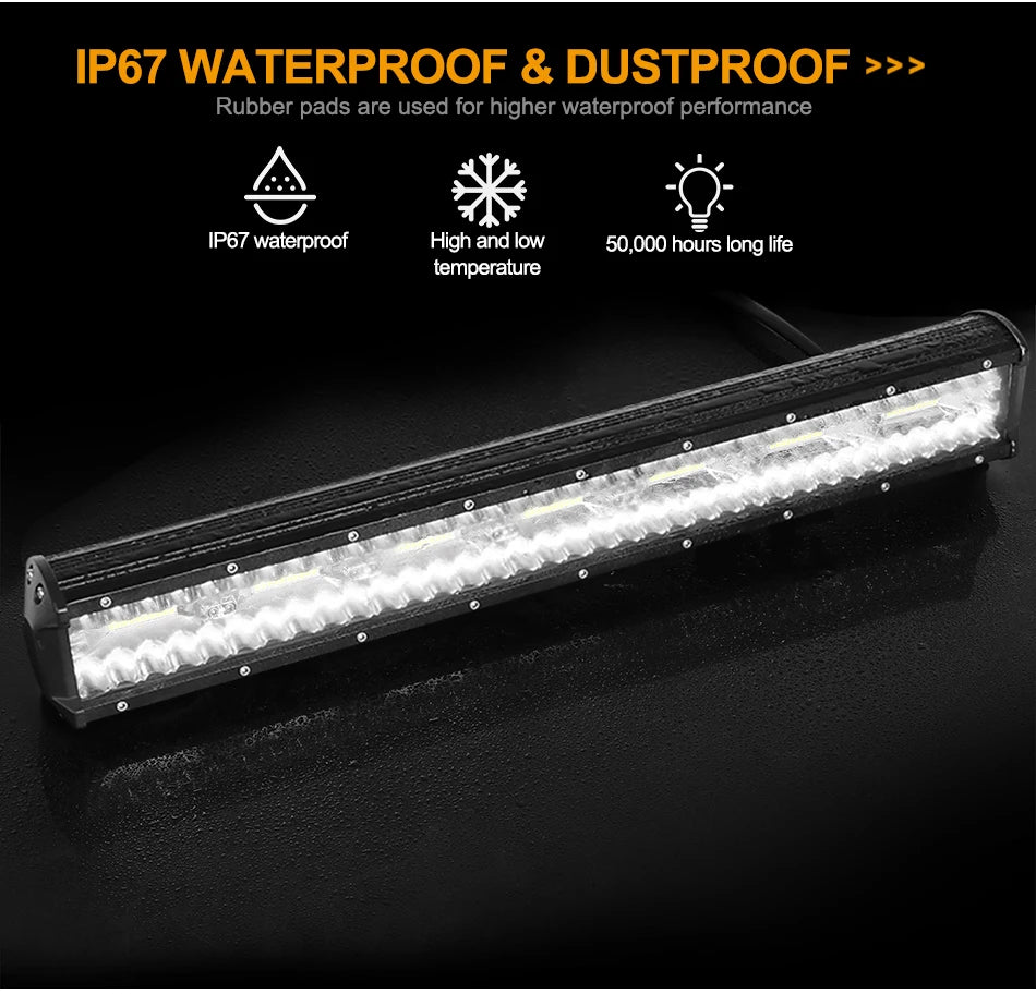 Tripcraft LED Panel LED Bar 4-28 Inch LED Light Bar LED Pod Lights Combo Beam for Car Tractor Boat OffRoad 4x4 LED Light Bar