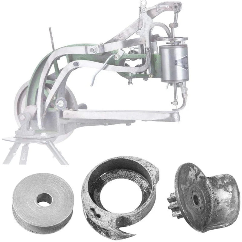 5 Set Hand-cranked Shoe Mending Machine Parts 5 Bobbin Cases 5 Bobbins 5 Chassis Spool Shuttle Bobbin Repair Sewing Accessories