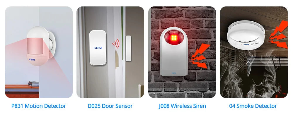 KERUI W181 Wireless WIFI Alarm System Door Sensor Phone APP Remote Control Smart Home Burglar Security Alarm Works with Tuya