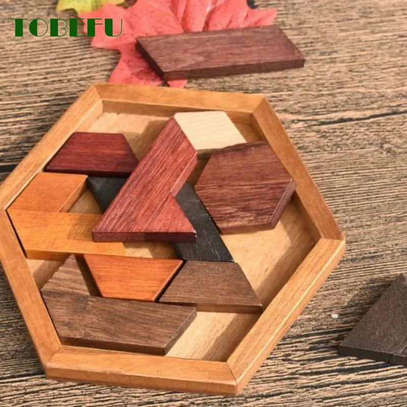 Tabellone puzzle geometrico in legno