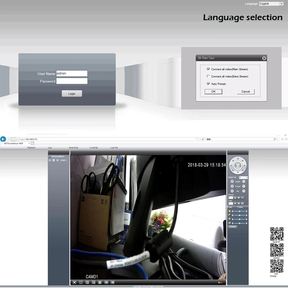 Kamera IP IPPOE 1080P odporna na warunki atmosferyczne z ONVIF i P2P