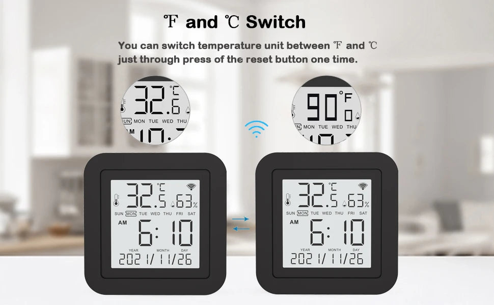 Tuya Wi-Fi IR Controller with Temperature and Humidity Display