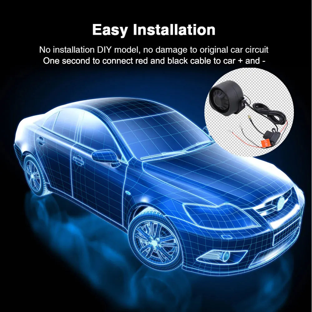 Wireless Two-Way Car Alarm System with LCD Remote & 1000m Range