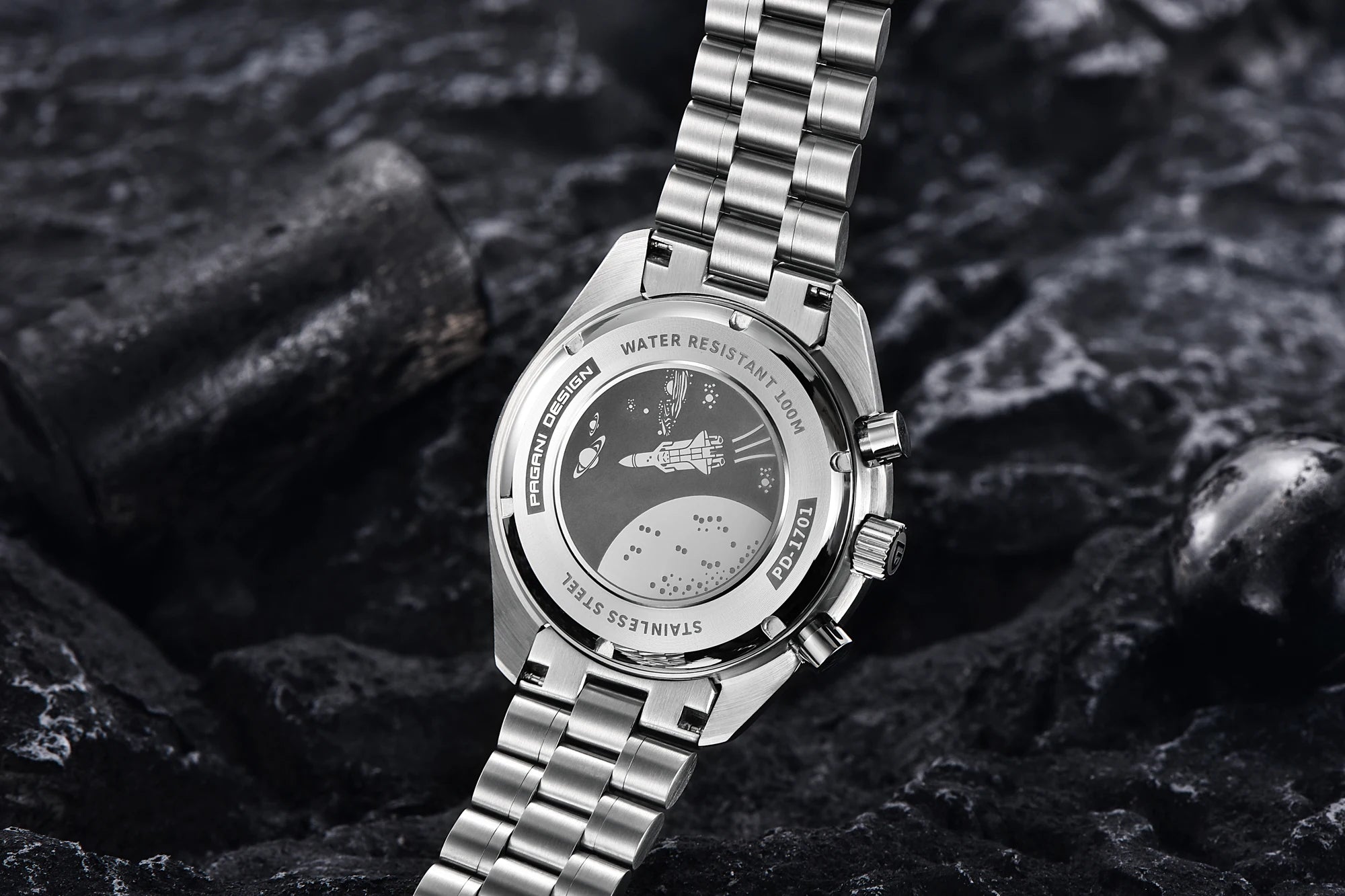 Pagani Design PD-1701 Moon Chronograph Quartz Watch 100M
